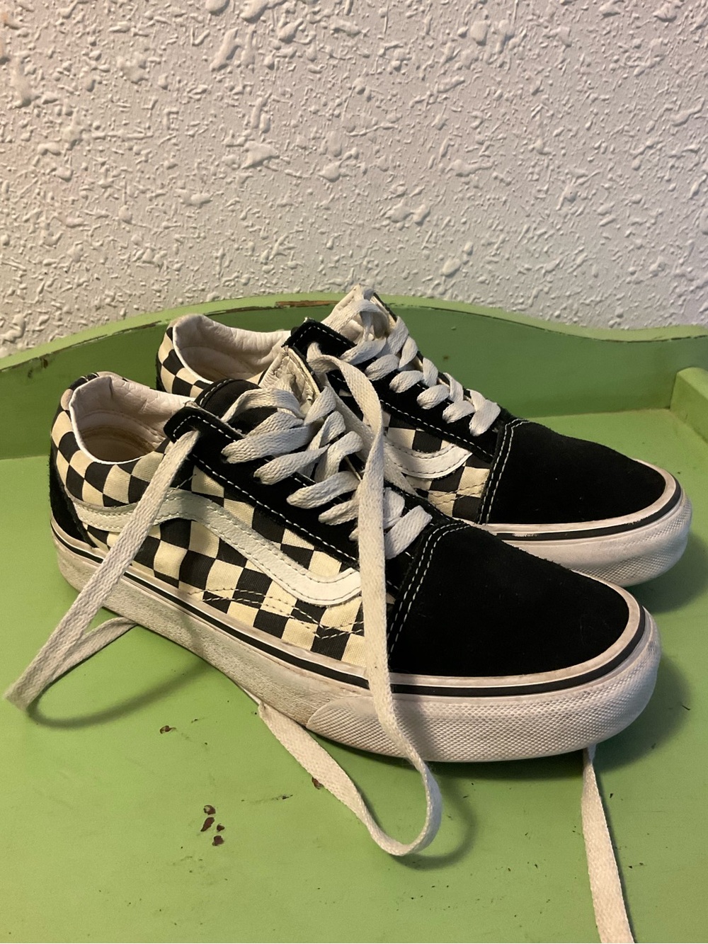 Checker Board Vans skate shoes